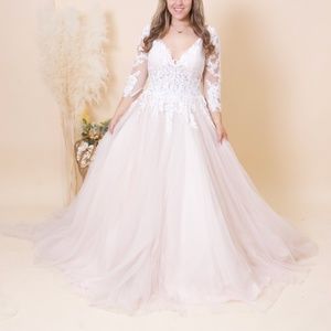 Allure Champagne/Ivory Wedding Gown